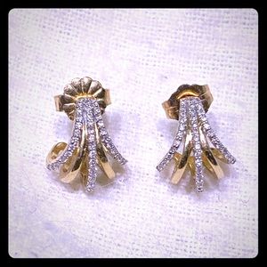 Diamond Huggie Earrings